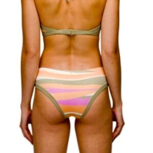 Prana Upswell Swim Bottom Waves Multicolor Bikini Bottom Size Medium